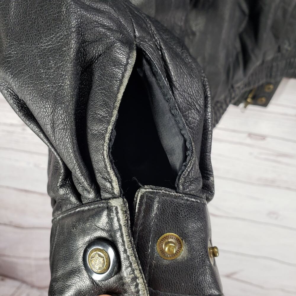 Monaco Leather Italy Men's Snap/Full Zip Lambskin Leather Jacket Size XL - Picture 12 of 16